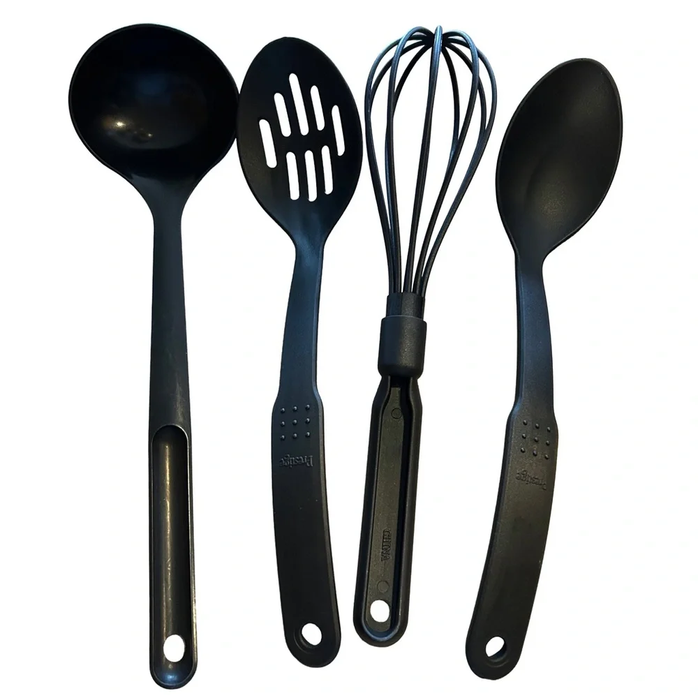 Elegant Black and White Cooking Utensil‎ Set